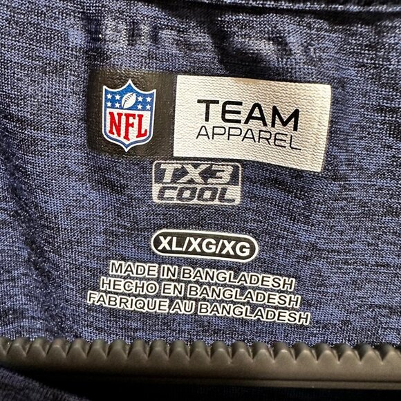 Seattle Seahawks NFL Team Apparel Size XL Navy Blue TX3 Cool Graphic Print Shirt - Picture 4 of 5